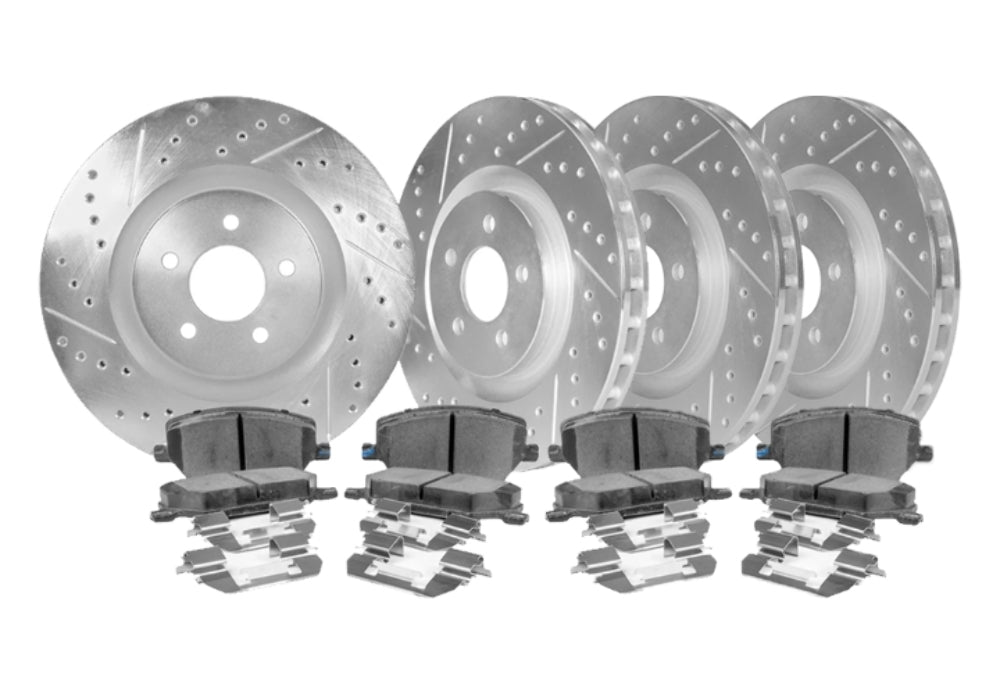 STILLEN cross drilled and slotted rotors for 2007-2021 Toyota Tundra