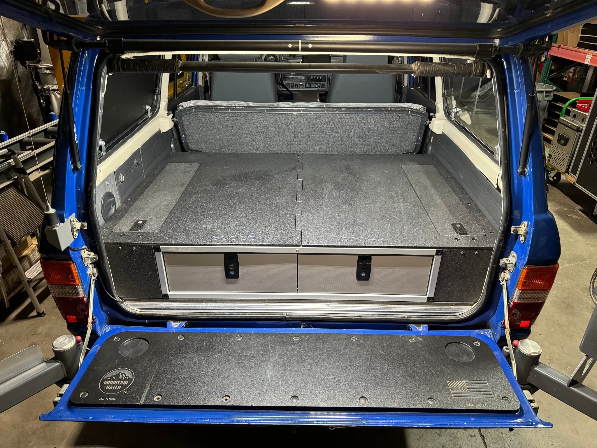 Toyota Land Cruiser 1980-1989 60 Series - Side x Side Drawer Module with Fitted Top Plate - 41 3/8"W x 9-1/2"H x 40"D