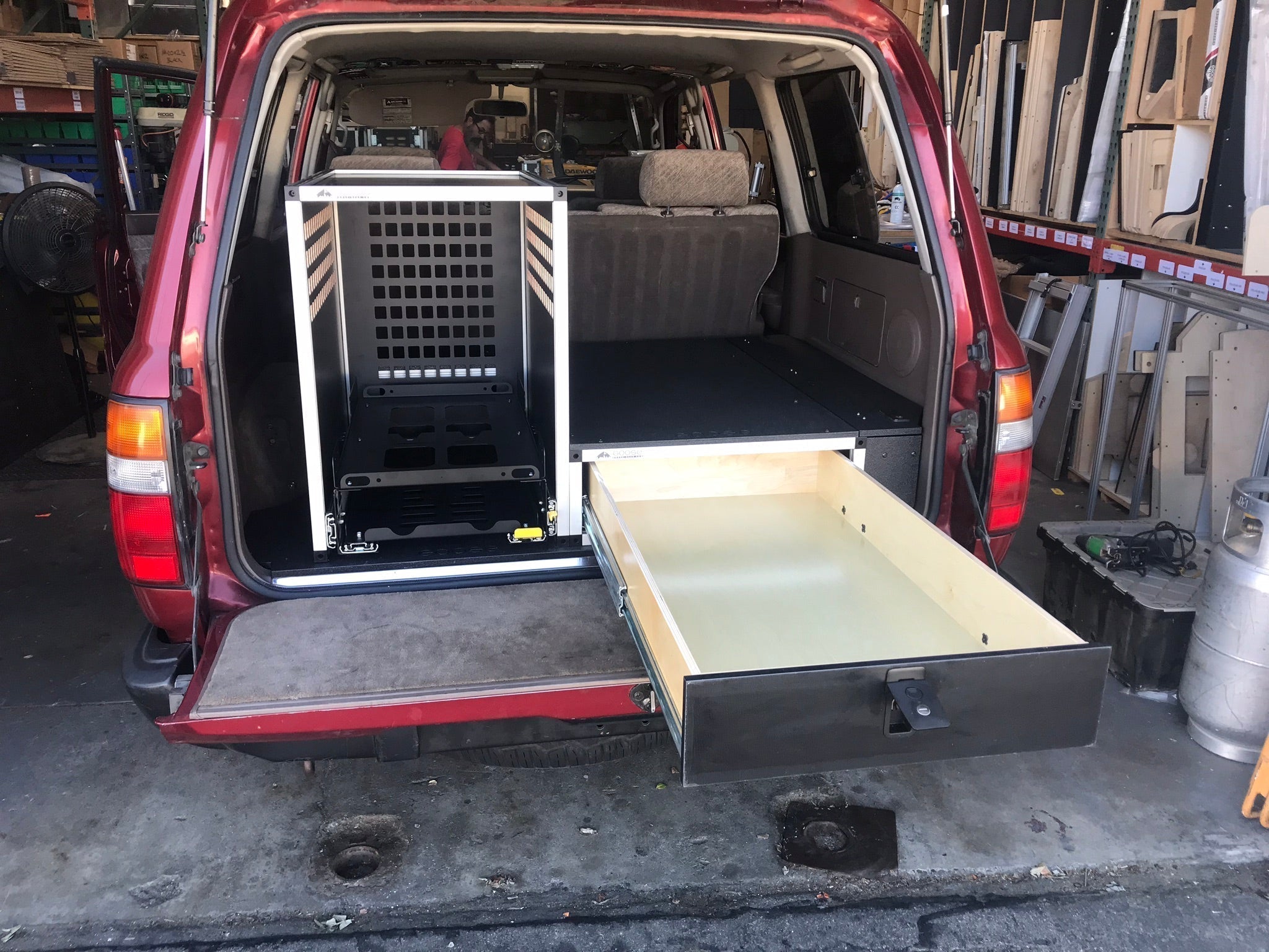 Toyota Land Cruiser 1991-1997 Serie 80 - Módulo de cajón único con placa superior ajustada - 19-3/16" de ancho x 8" de alto x 40" de profundidad