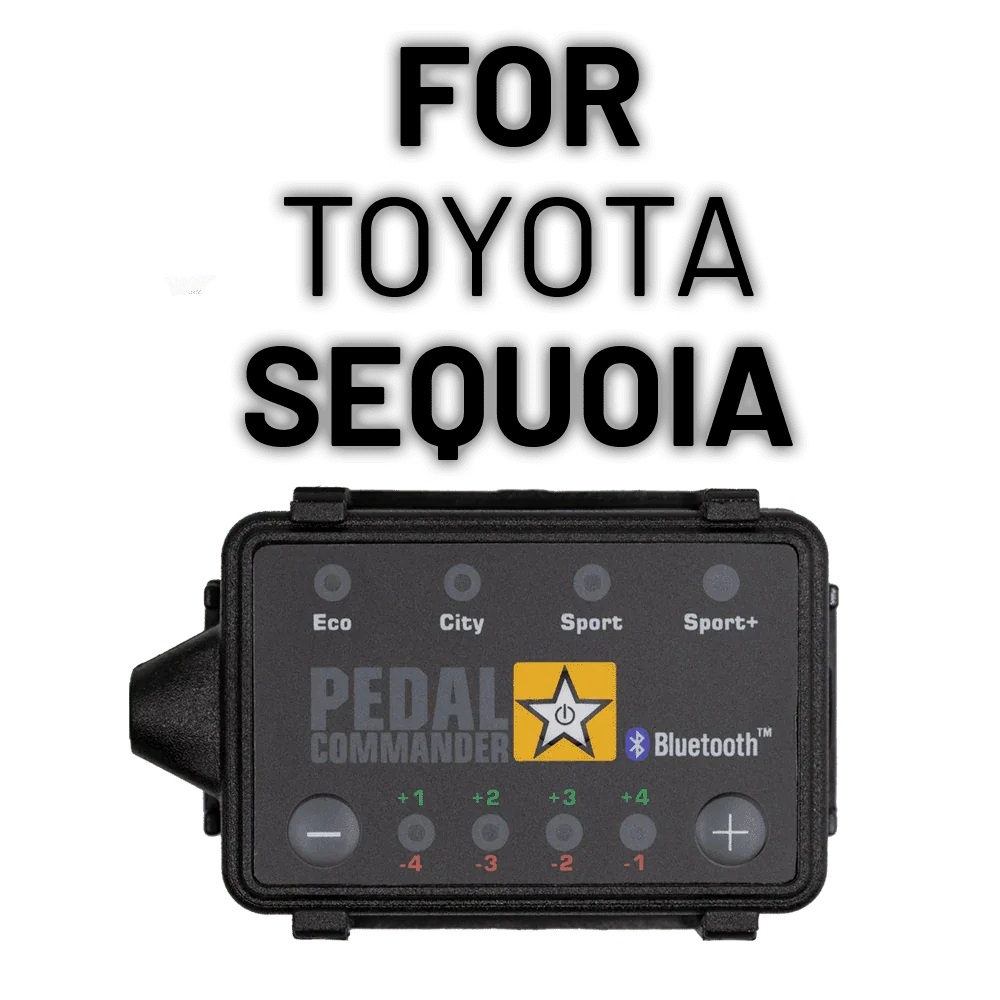 Pedal Commander throttle controller for Toyota Sequoia, with Eco, City, Sport modes shown.