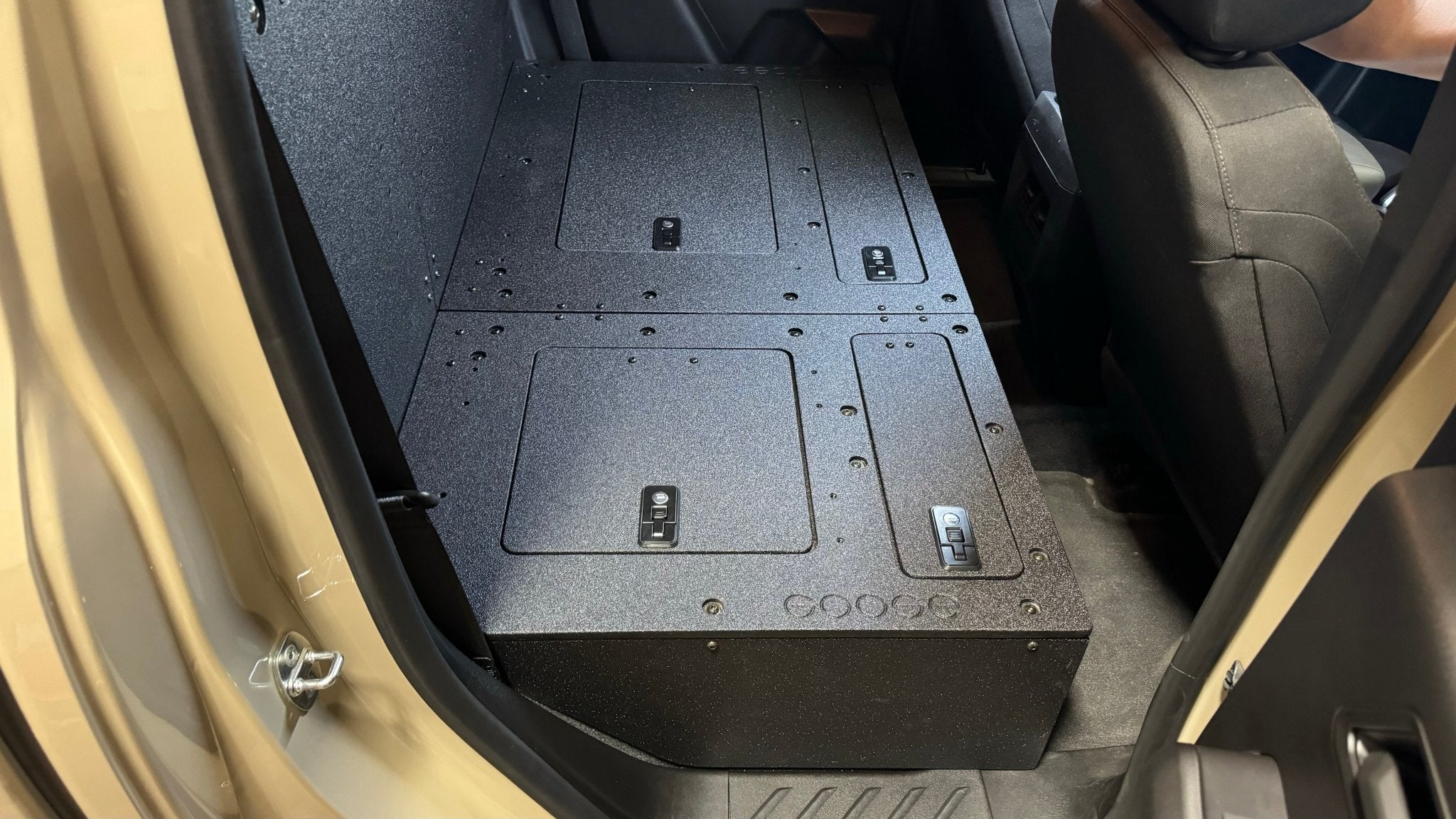 Goose Gear Toyota Tacoma 2005-2023 2nd and 3rd Gen Double Cab - Second Row Seat Delete Plate System