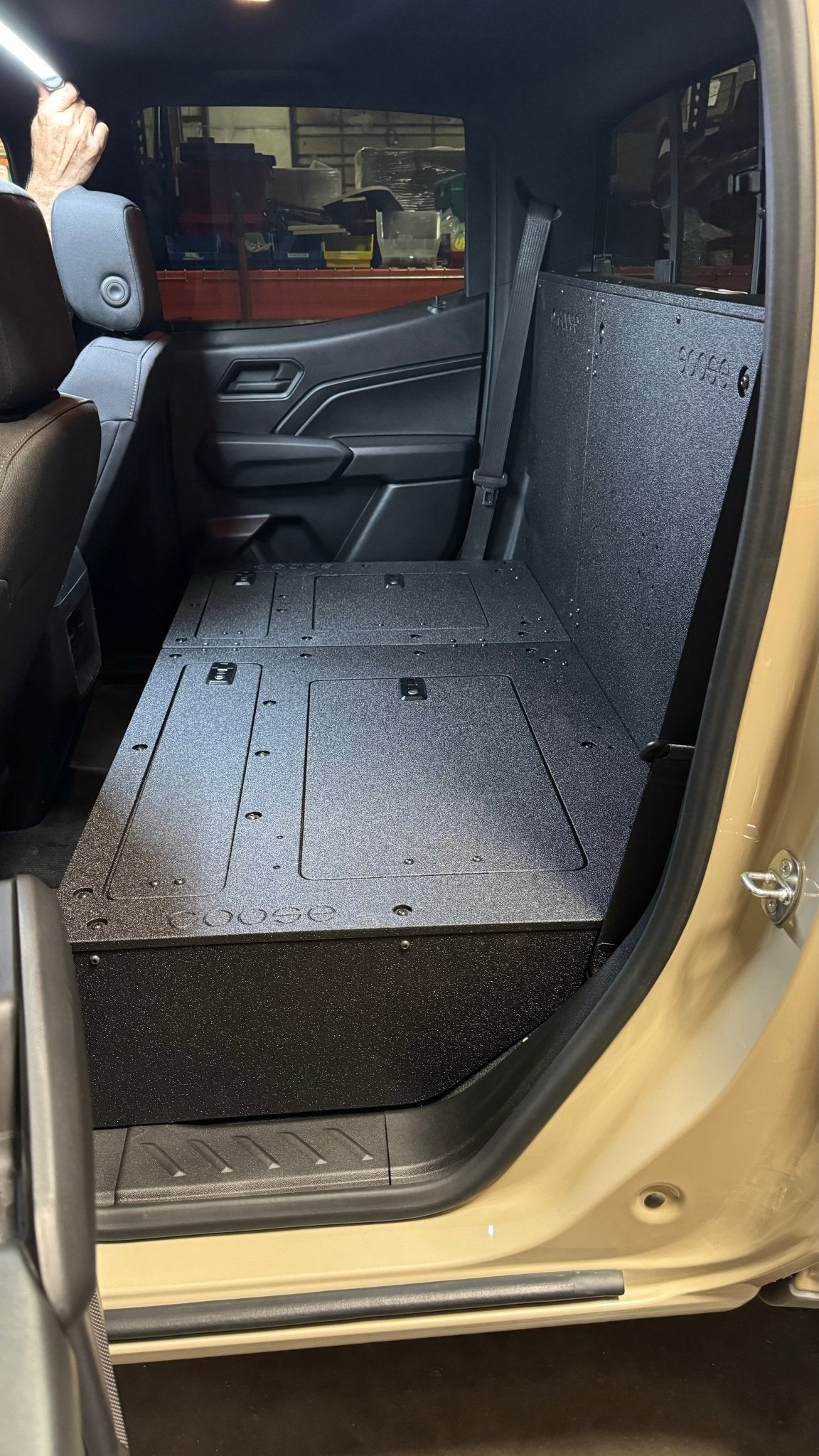 Goose Gear Toyota Tacoma 2005-2023 2nd and 3rd Gen Double Cab - Second Row Seat Delete Plate System