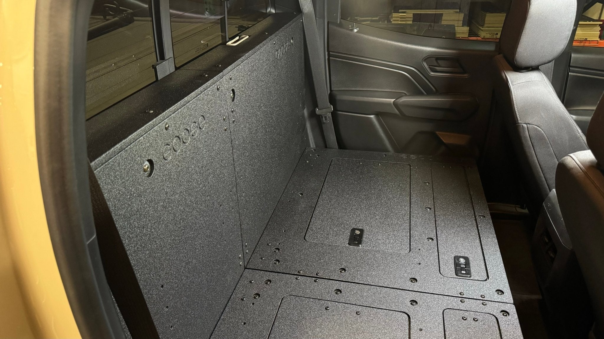 Goose Gear Toyota Tacoma 2005-2023 2nd and 3rd Gen Double Cab - Second Row Seat Delete Plate System