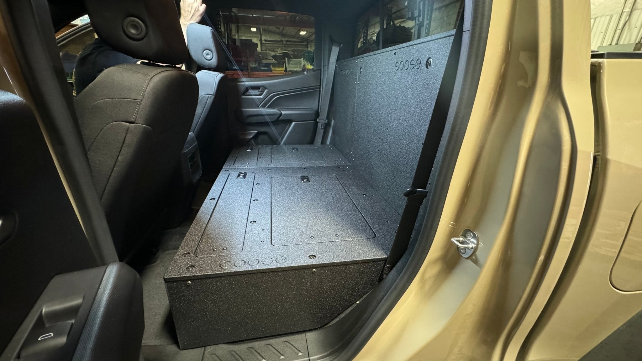 Goose Gear Toyota Tacoma 2005-2023 2nd and 3rd Gen Double Cab - Second Row Seat Delete Plate System