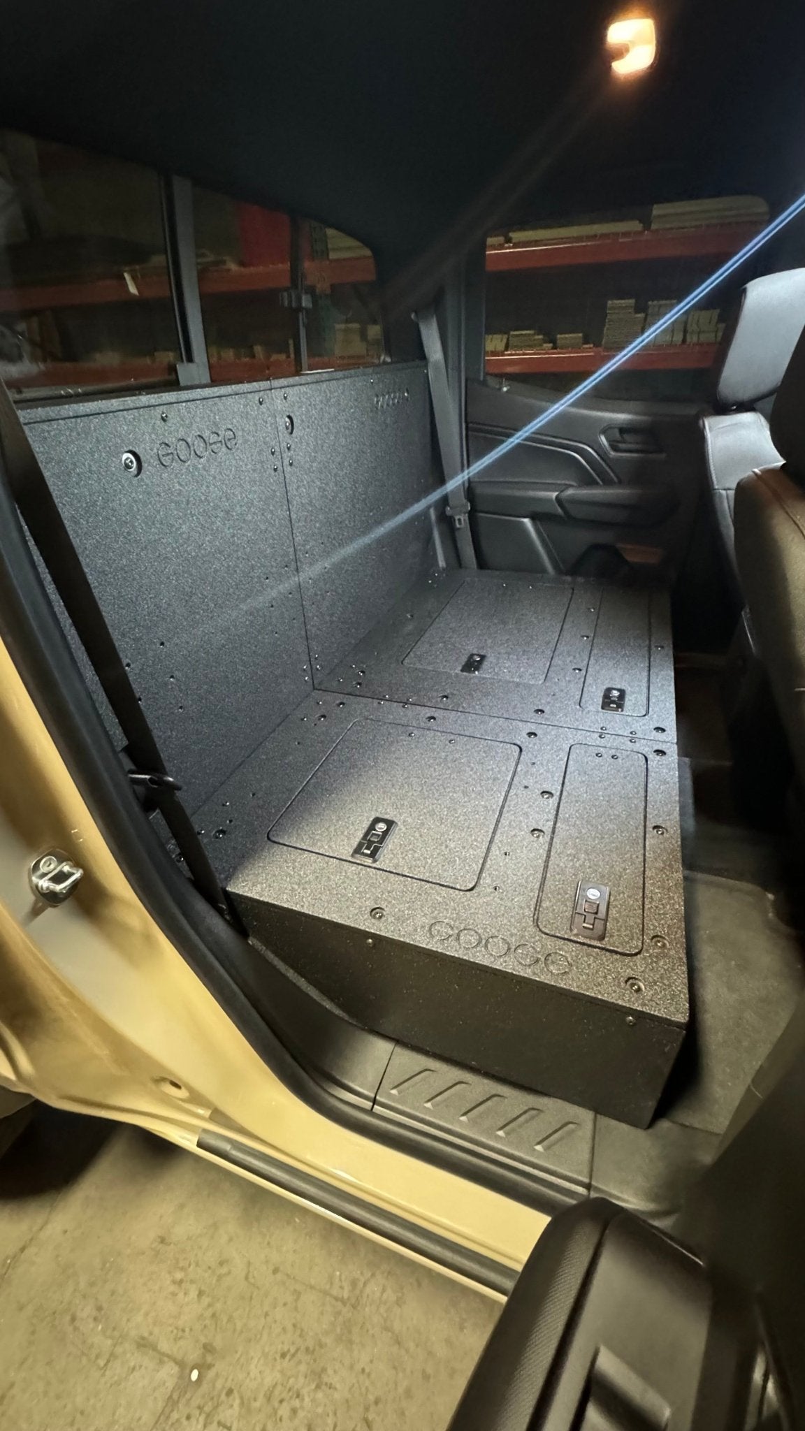 Goose Gear Toyota Tacoma 2005-2023 2nd and 3rd Gen Double Cab - Second Row Seat Delete Plate System