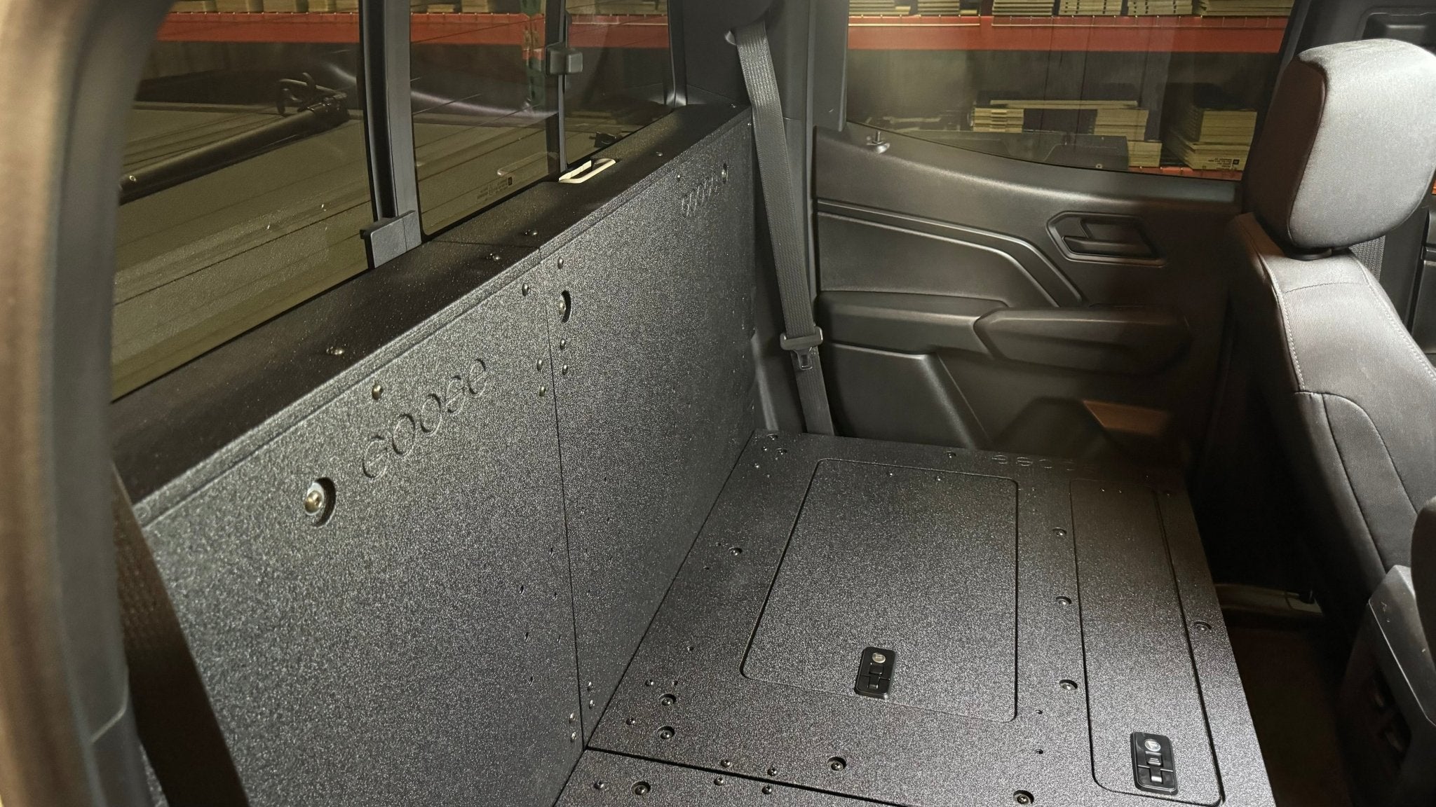 Goose Gear Toyota Tacoma 2005-2023 2nd and 3rd Gen Double Cab - Second Row Seat Delete Plate System