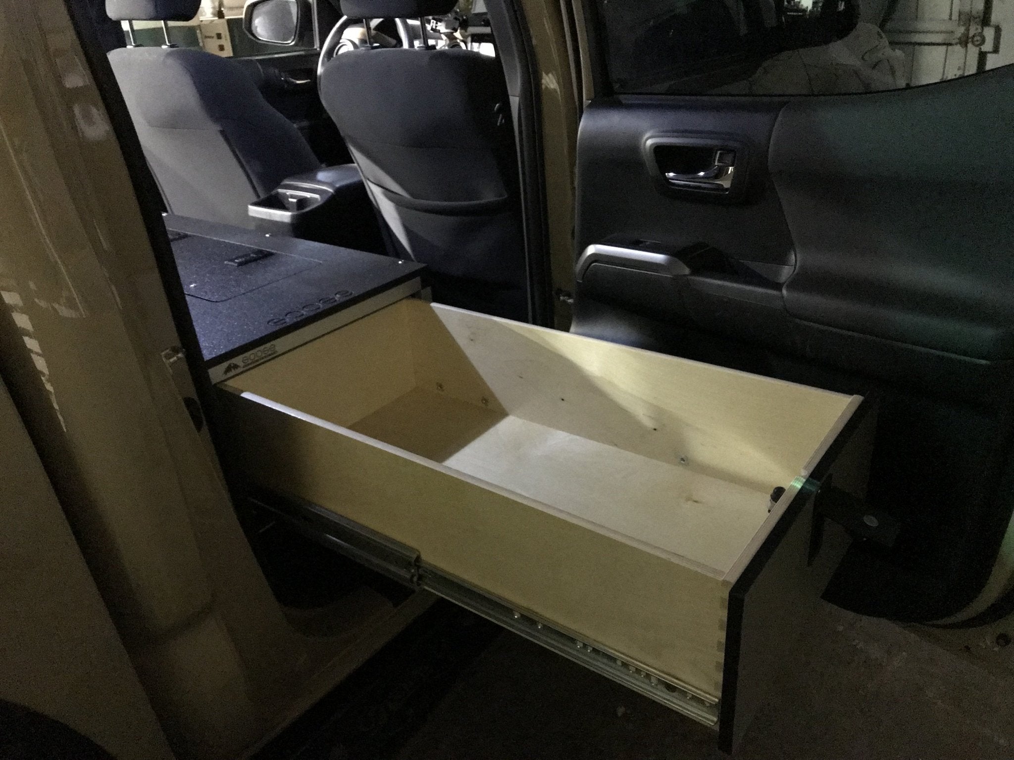 Goose Gear Toyota Tacoma 2005-2023 2nd and 3rd Gen. Double Cab - Second Row Single Drawer Module - 60% Passenger Side