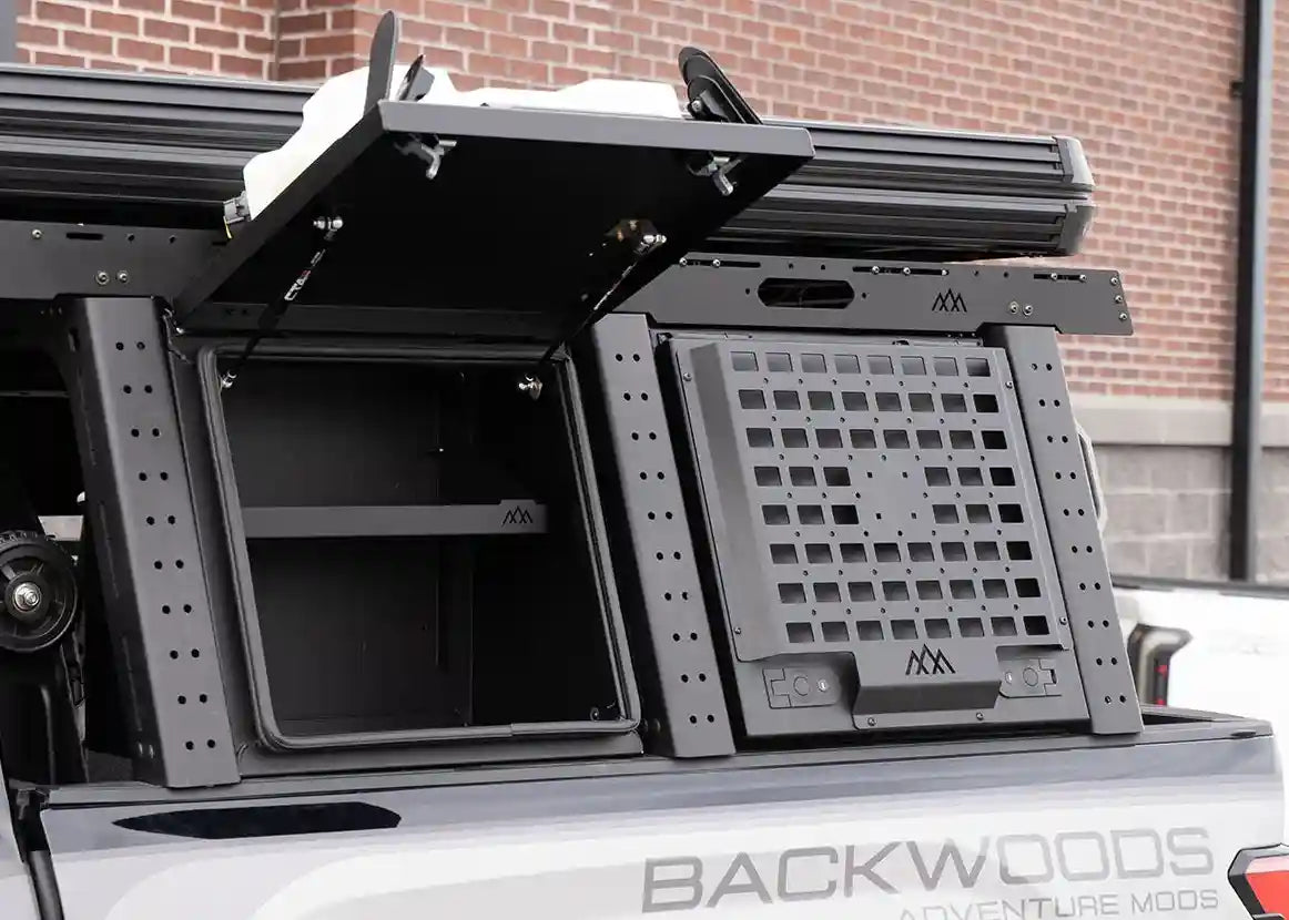 toyota-tundra-aluminum-bed-rack-storage-box-open - NVMOS