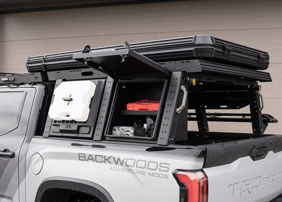 toyota-tundra-bed-rack-storage-boxes-open - NVMOS