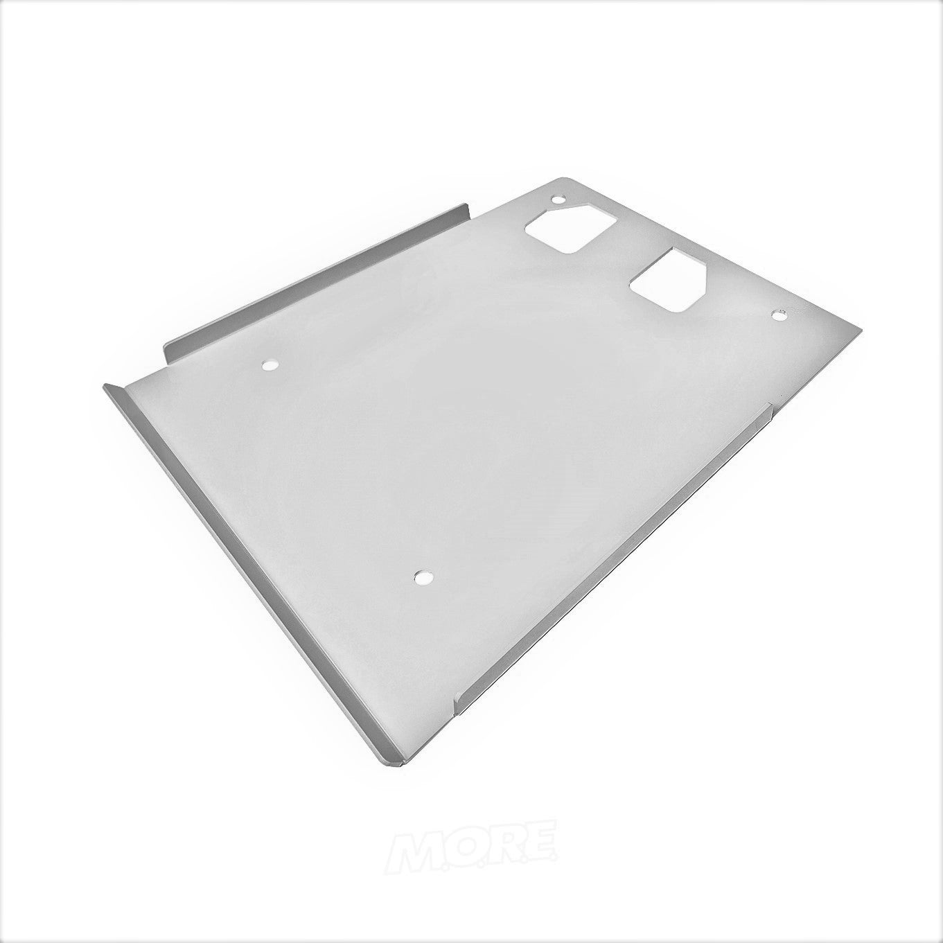 Aluminum transfer case skid plate for Jeep Wrangler JK 2007-2018, isolated on white background