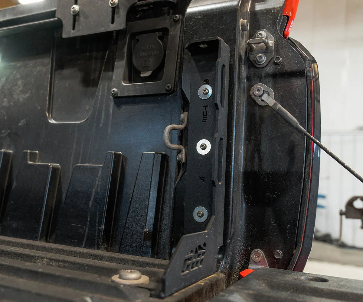 Toyota Tundra truck bed stiffener installed on tailgate for added support and durability