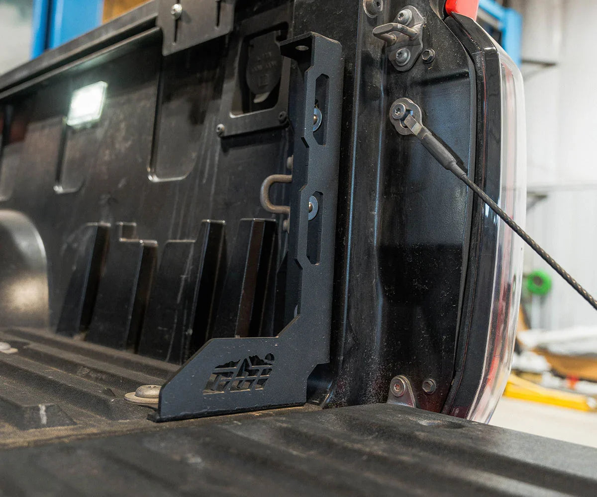 Toyota Tundra bed stiffener installed on truck bed for overlanding support