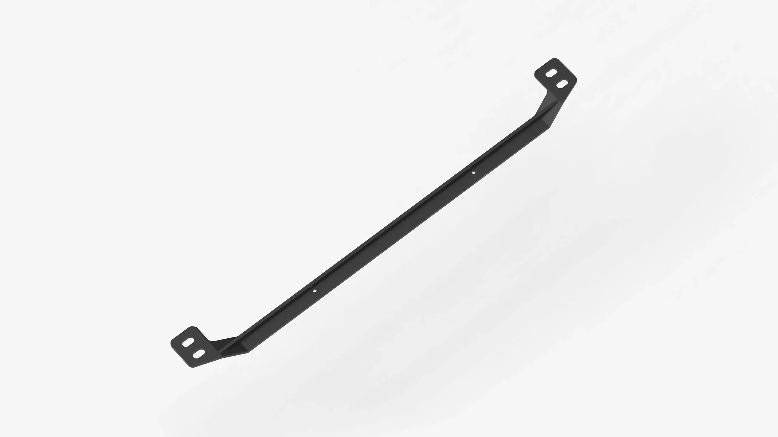 Black metal mounting bracket for off-road vehicle accessories, isolated on white background