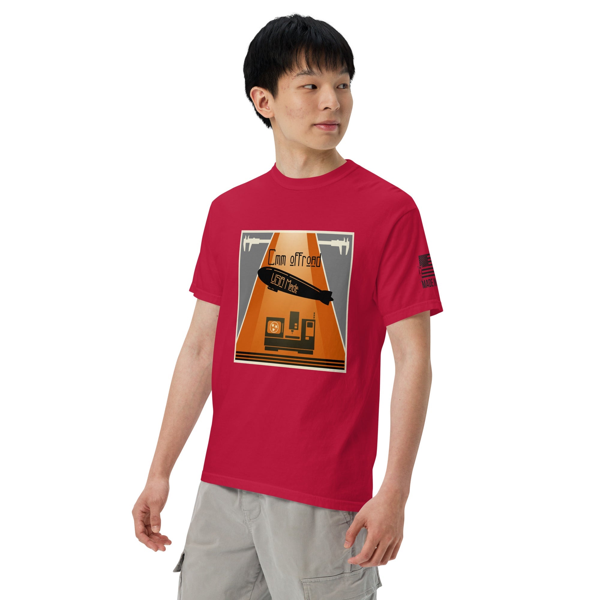 unisex-garment-dyed-heavyweight-t-shirt-red-left-front-67439972c25ba - NVMOS