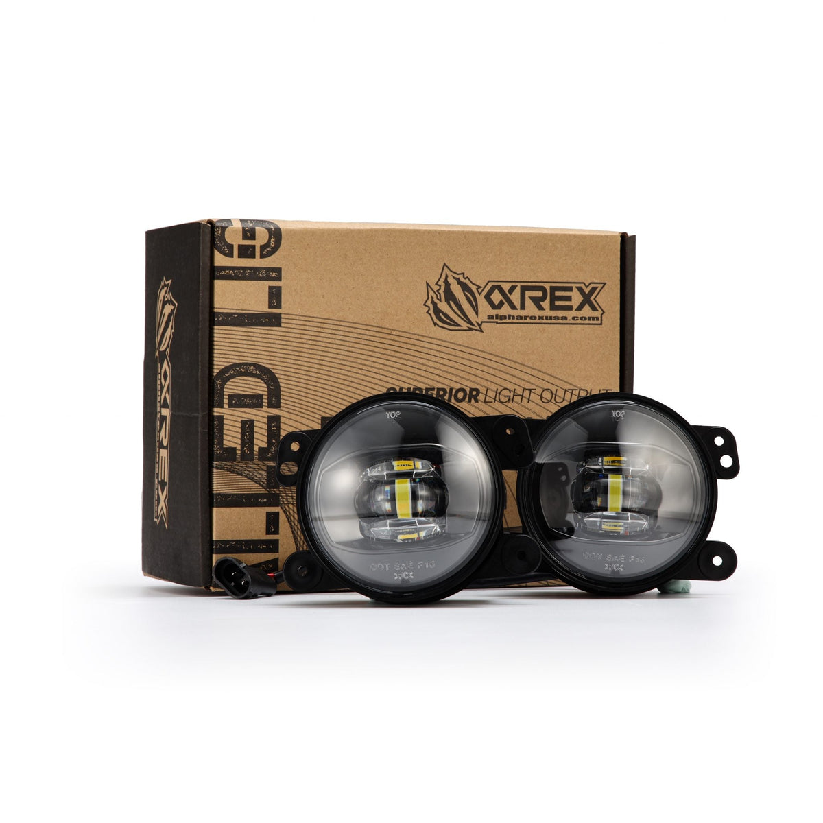 AlphaRex DoubleTap Dual-Color LED Projector Fog Lights for Jeep Wrangler / Jeep Gladiator