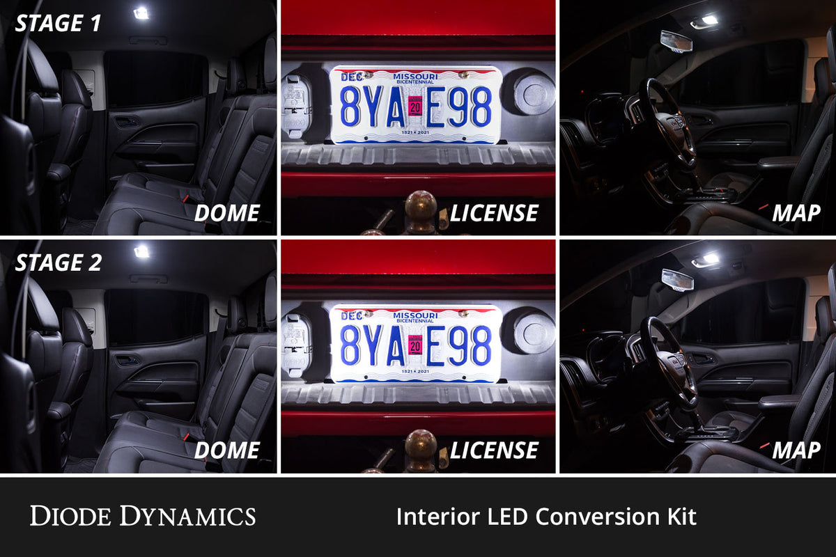 Diode Dynamics interior LED conversion kit for 2005-2021 Nissan Frontier – detail graphic