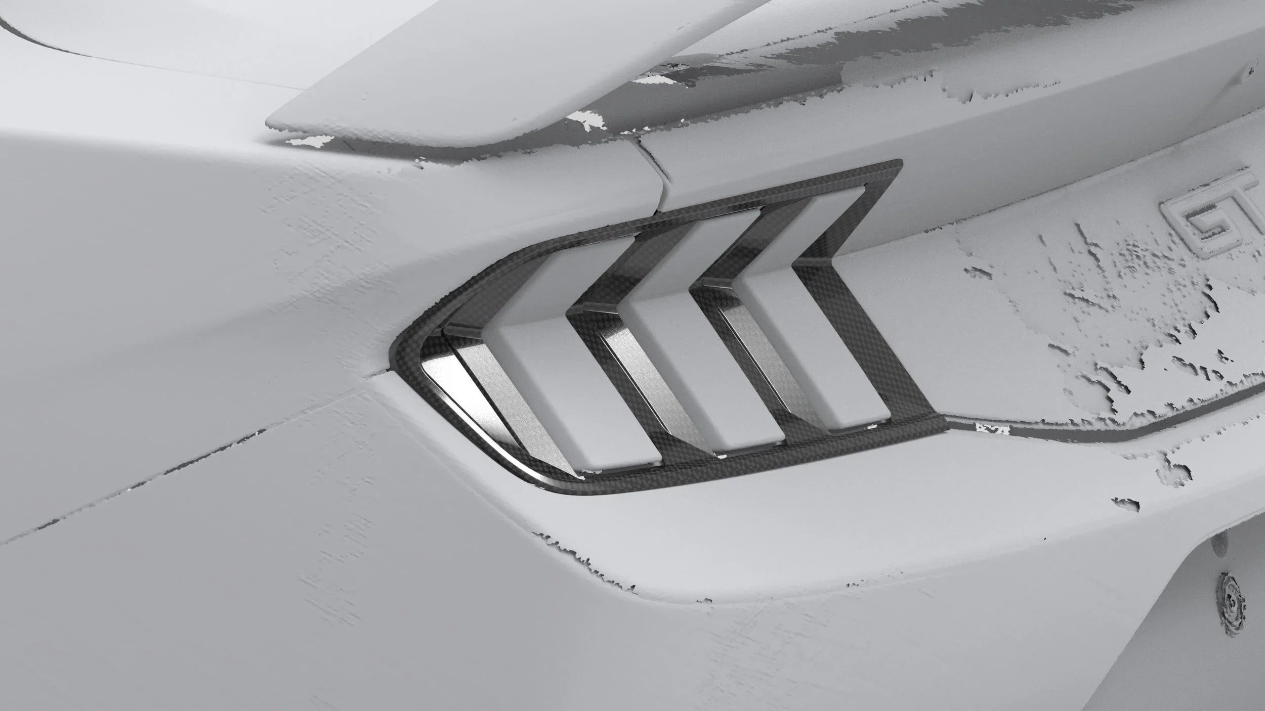 2024-Current Ford Mustang Dry Carbon Taillight Cover