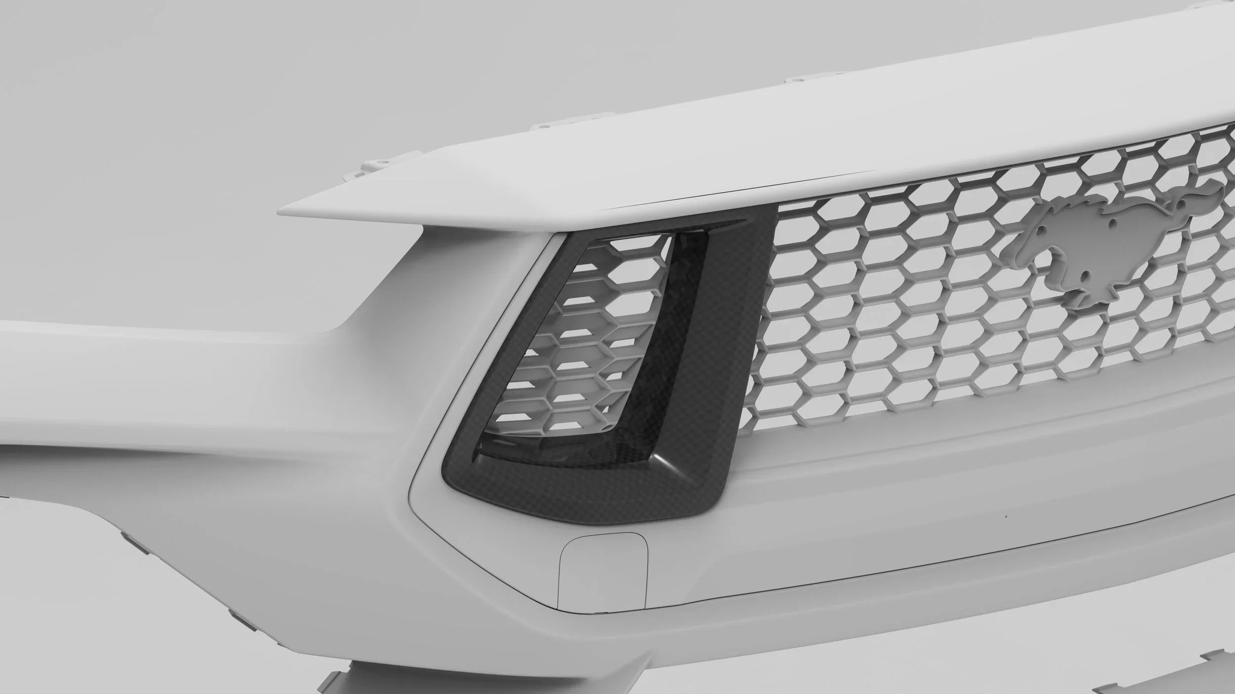 2024-Current Ford Mustang GT Dry Carbon Grille Inserts