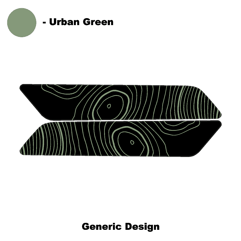 Topo Interior Front Door Grab Handle Overlay Kit (Printed + Laser Series) - 2021+ Bronco