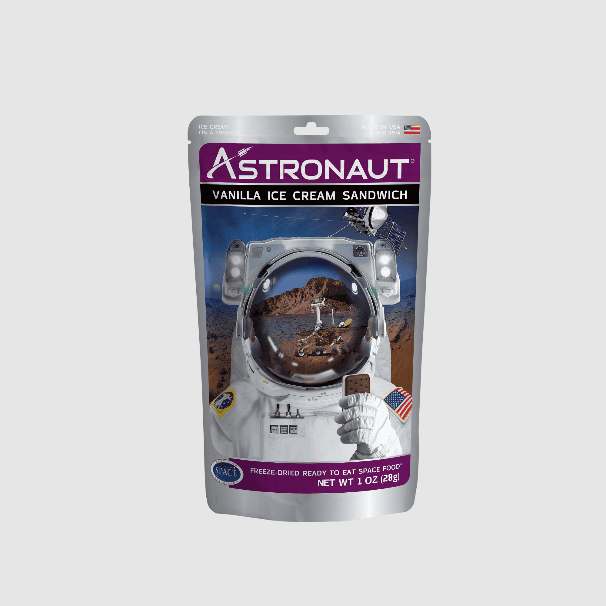 Sándwich de helado de vainilla