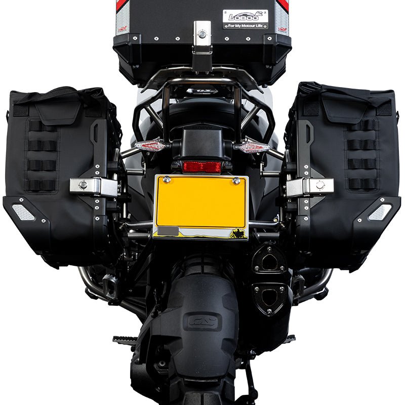 LOBOO Wanderer Series 30L+40L Dual-Purpose Waterproof Side Bags — IPX6 Rated, PP Support Board, Corner Protector, Exhaust-Avoid Design, Anti-Theft System (Requires LOBOO Side Racks)