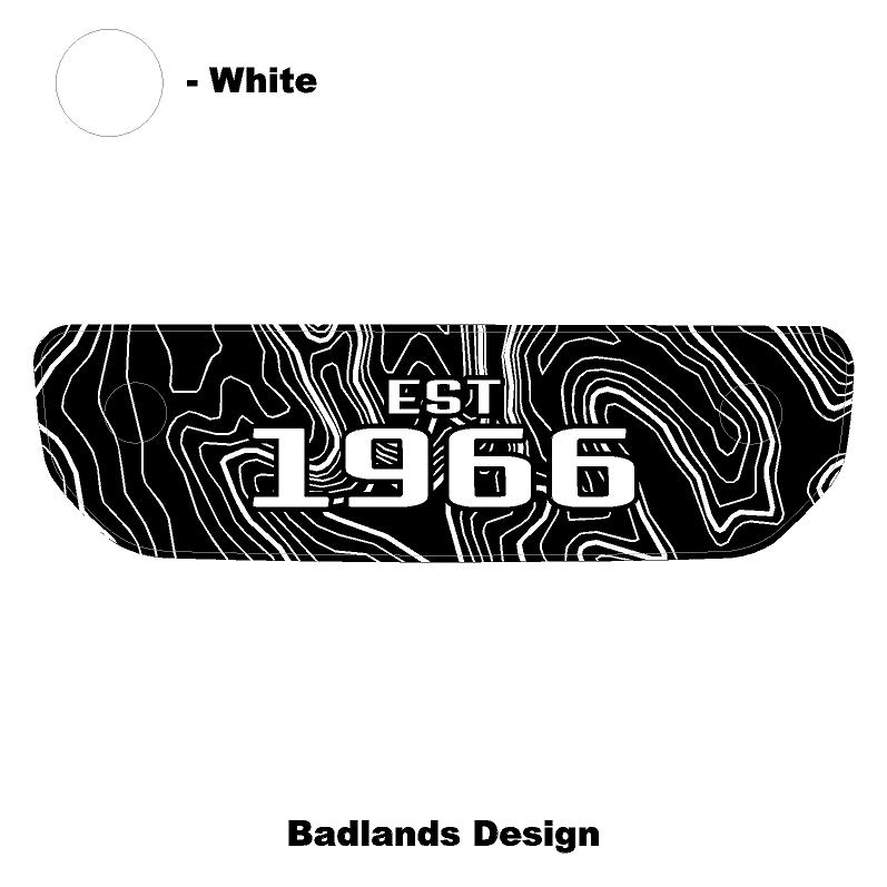 1966 Topographic Shifter Plate (Printed Series + Acrylic) - 2021+ Bronco