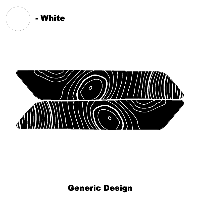 Topo Interior Rear Door Grab Handle Overlay Kit (Printed Series) - 2021+ Bronco 4 Door