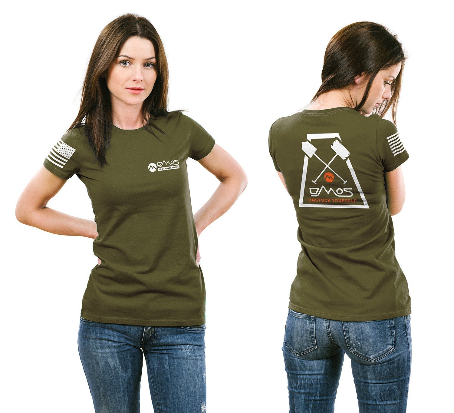 womens-t-shirt-dmos-trapezoid-back-with-flag-on-sleevewomens-t-shirt-dmos-trapezoid-back-with-flag-on-sleeveappareldmos-pro-shovel-toolsmilitary-greensmall-2511913 - NVMOS