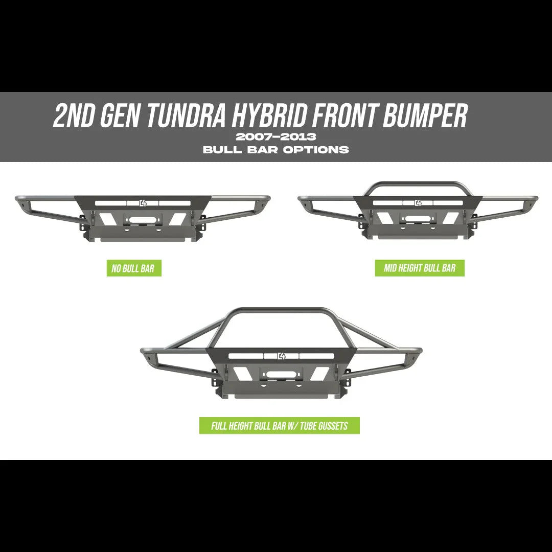 2nd gen Toyota Tundra hybrid front bumper bull bar options for 2007-2013 models