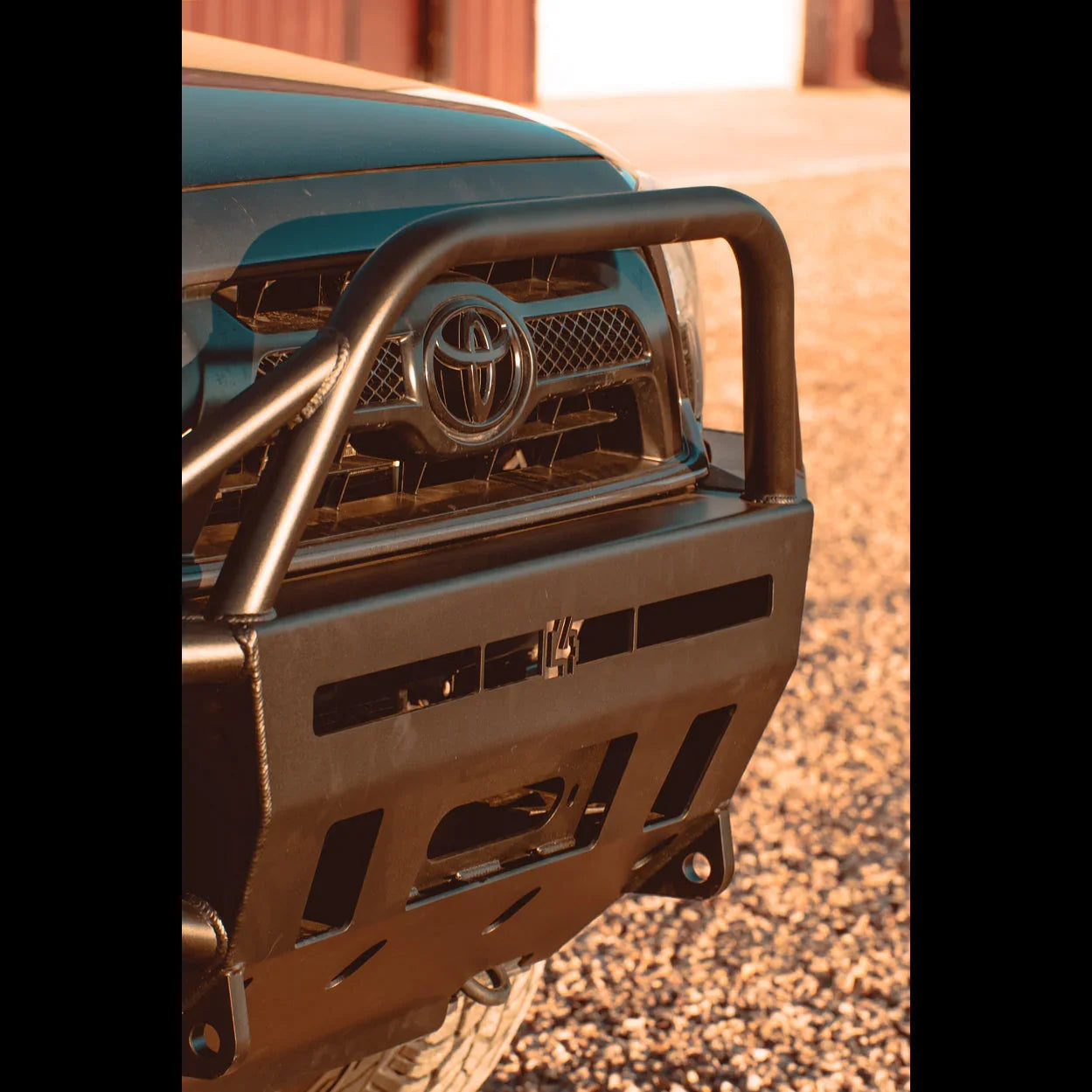 Toyota Tacoma steel front bumper with grille guard for off-road protection