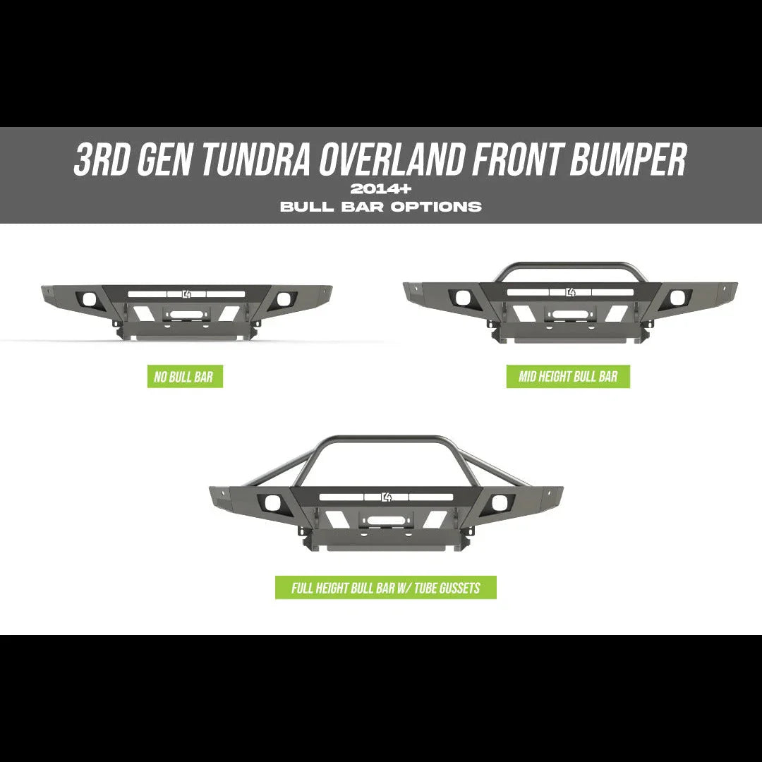 3rd Gen Toyota Tundra Overland front bumper bull bar options for 2014 and newer models