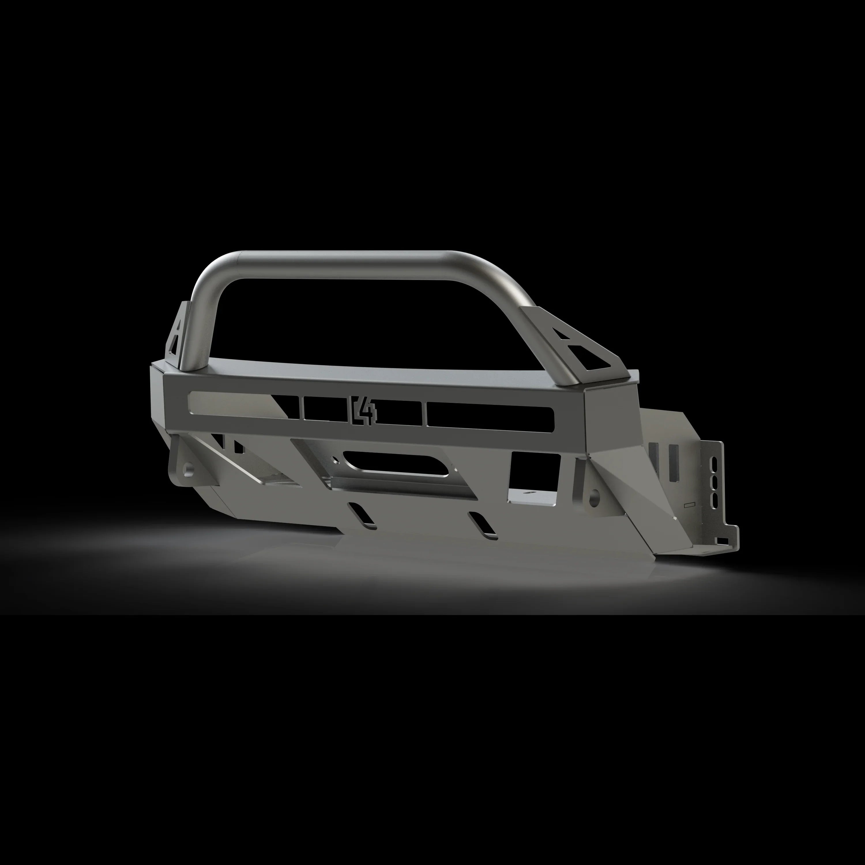 Steel front bumper with low-profile bull bar for Toyota 4Runner, off-road accessory