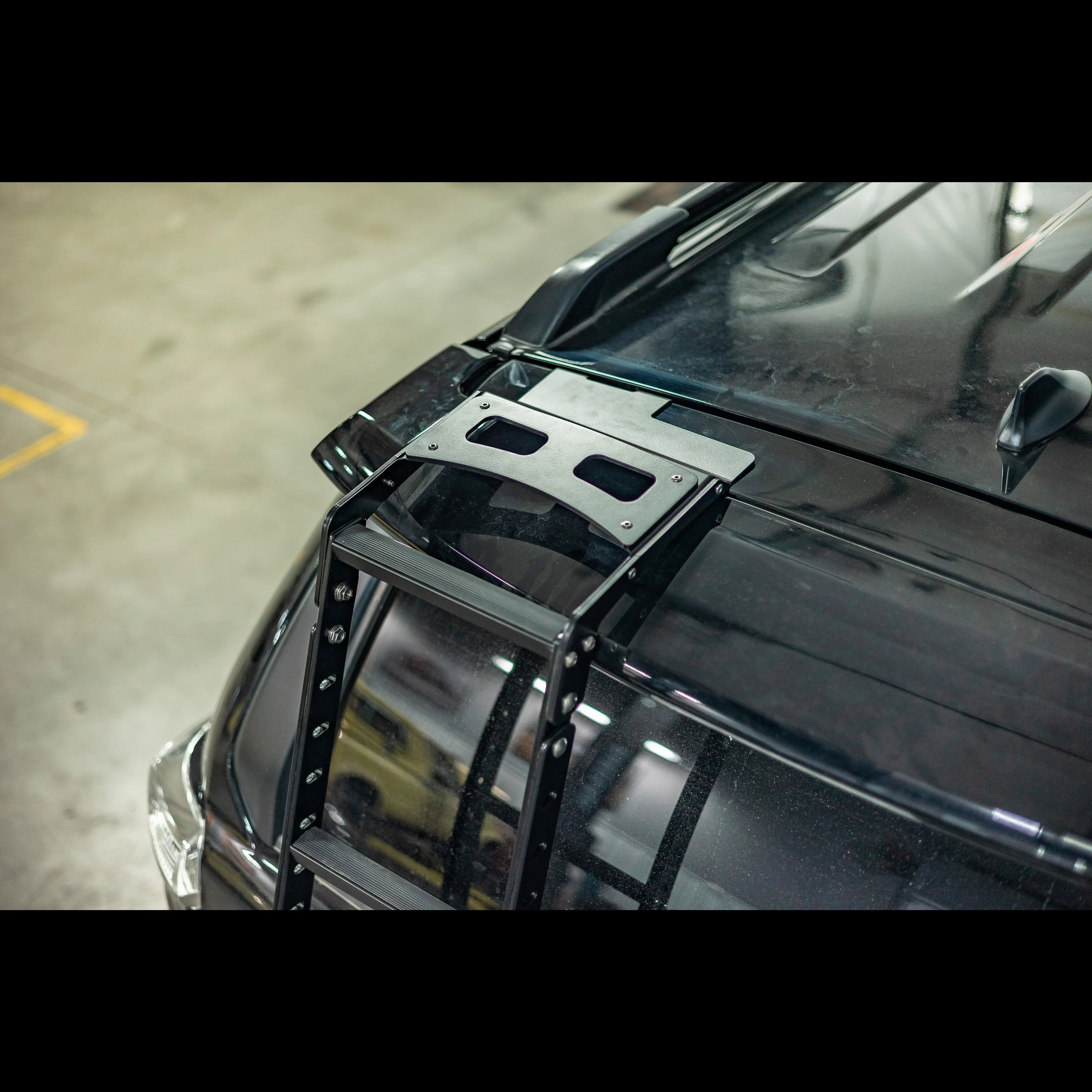 Summit hatch ladder installed on rear of Toyota 4Runner 5th Gen for overlanding