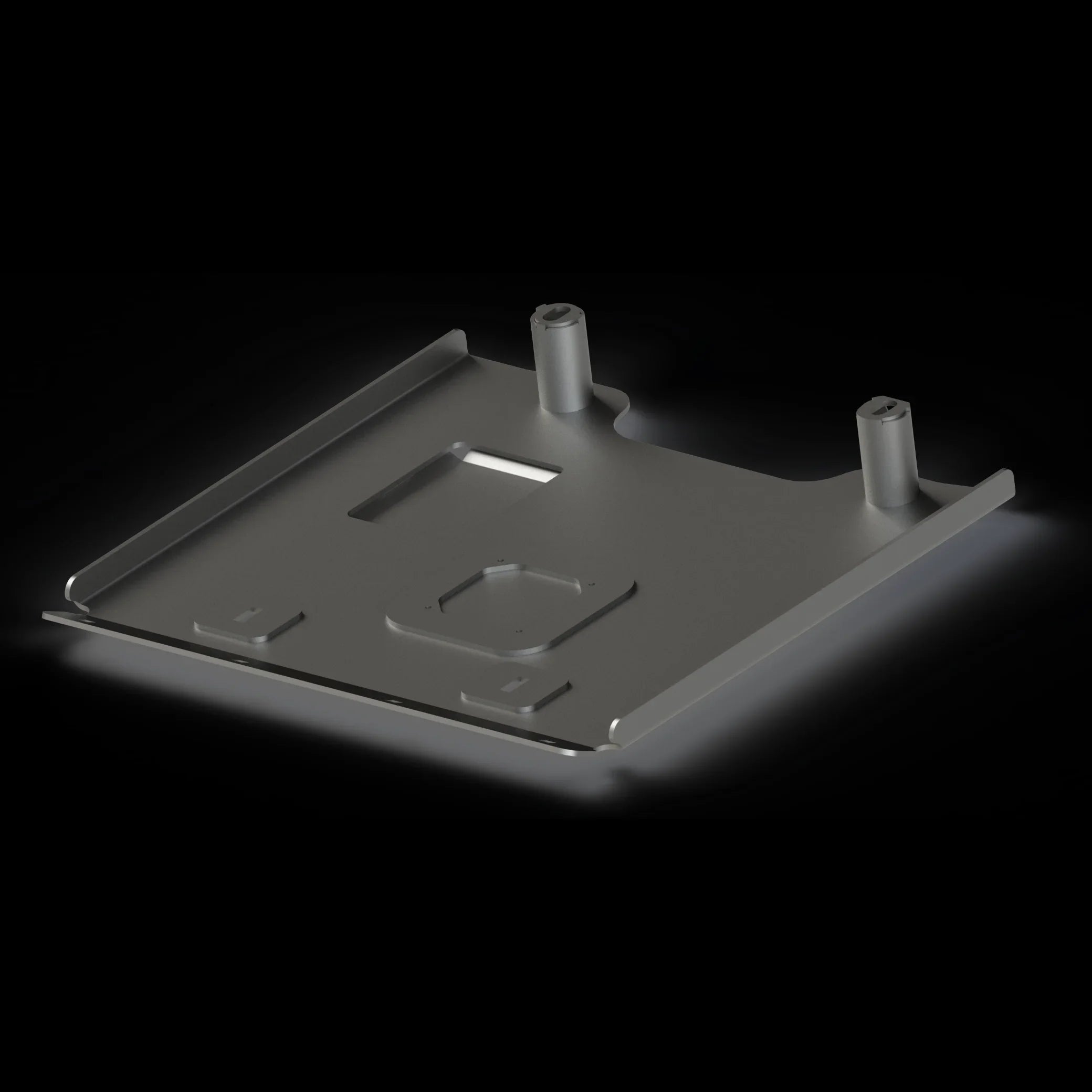 Steel skid plate for Toyota 4Runner, custom-fit, off-road vehicle undercarriage protection