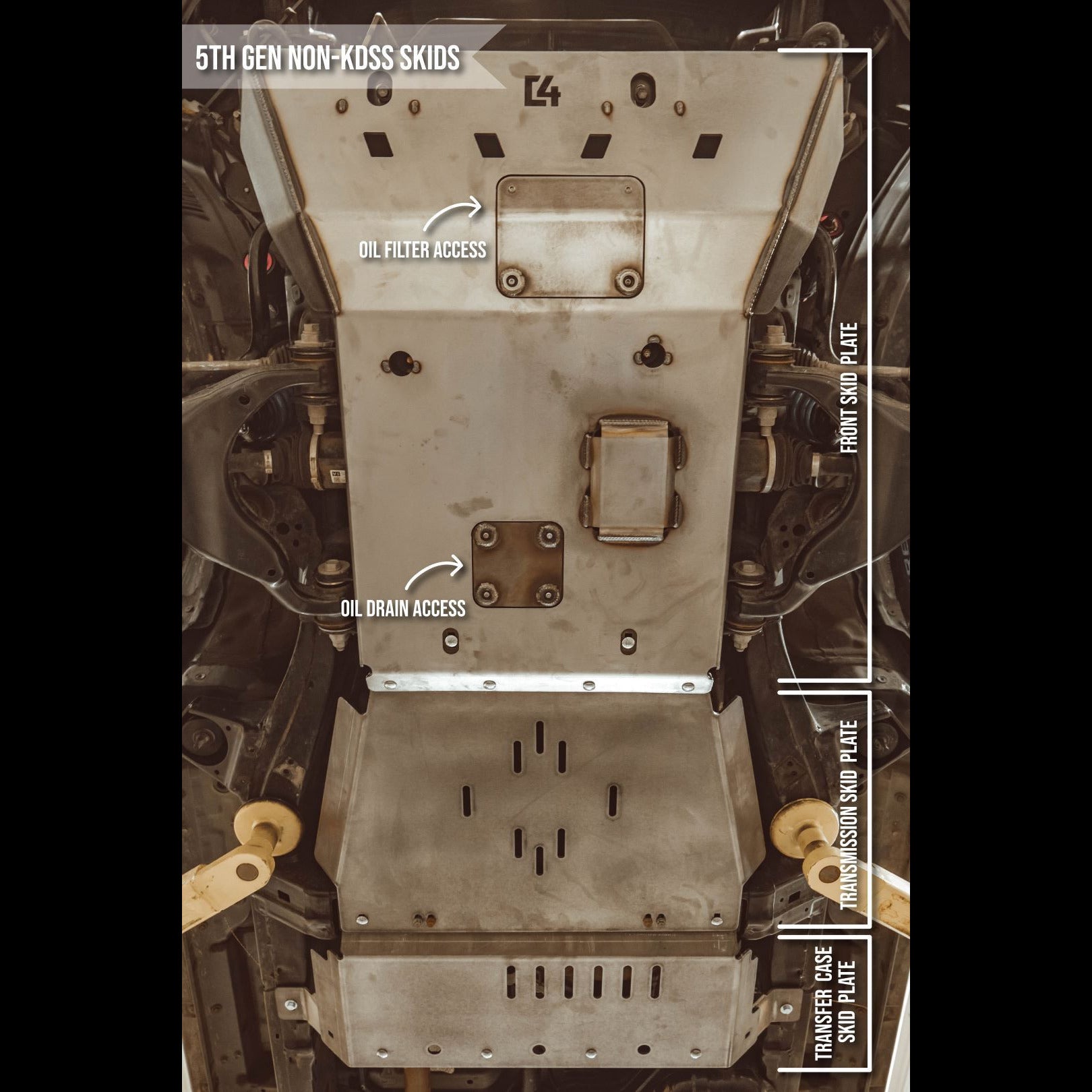 Placa protectora delantera para C4 Fabrication 4Runner / 5.ª generación / 2010+