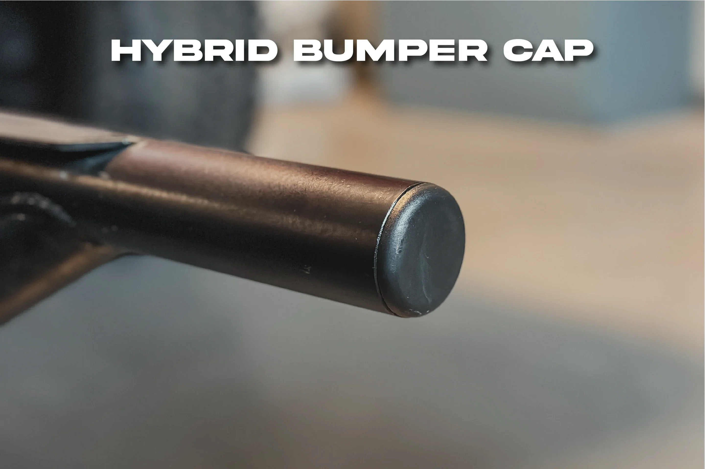 Close-up of a black hybrid bumper cap for overlanding and off-road vehicle accessories