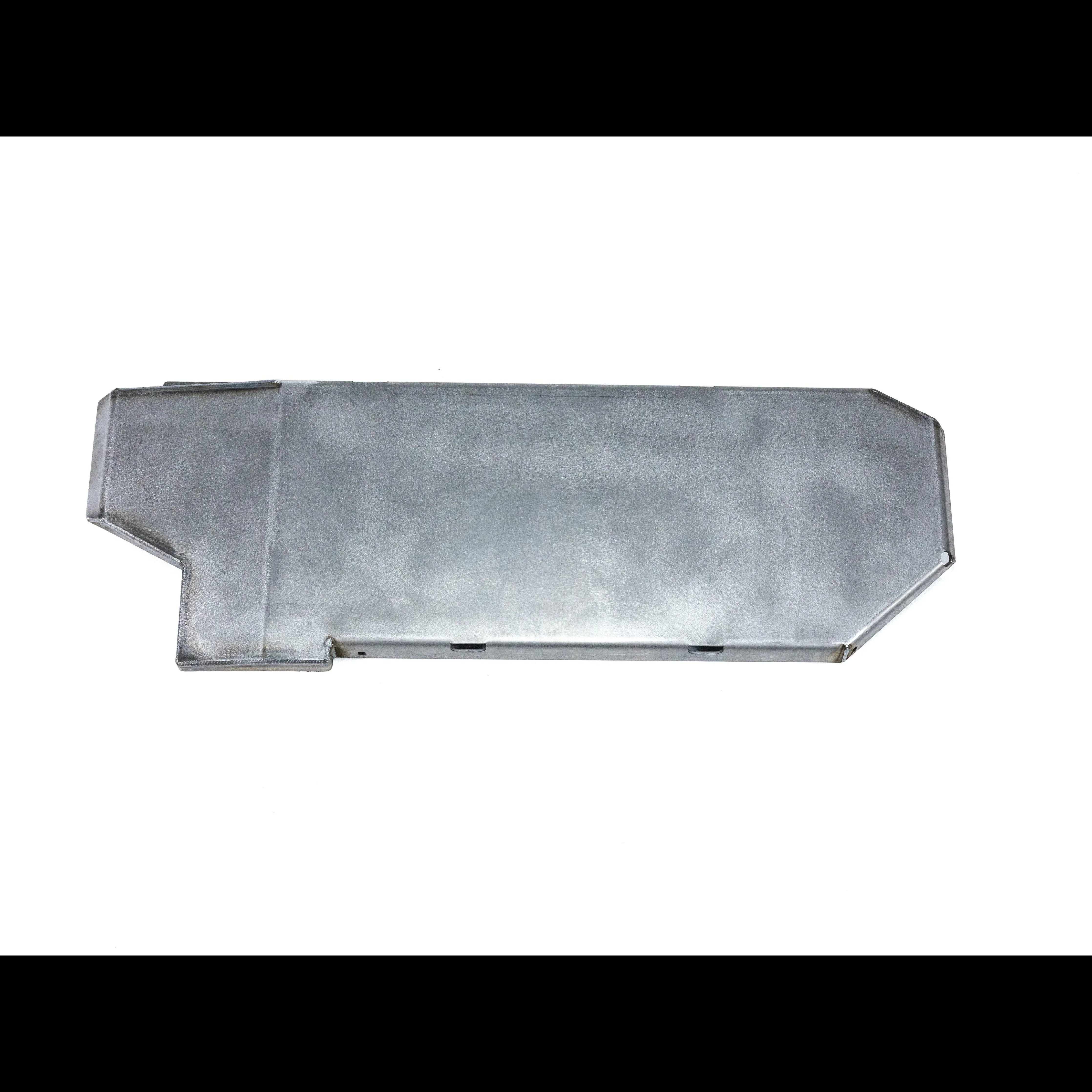 Steel undercarriage skid plate for off-road and overlanding vehicles on white background