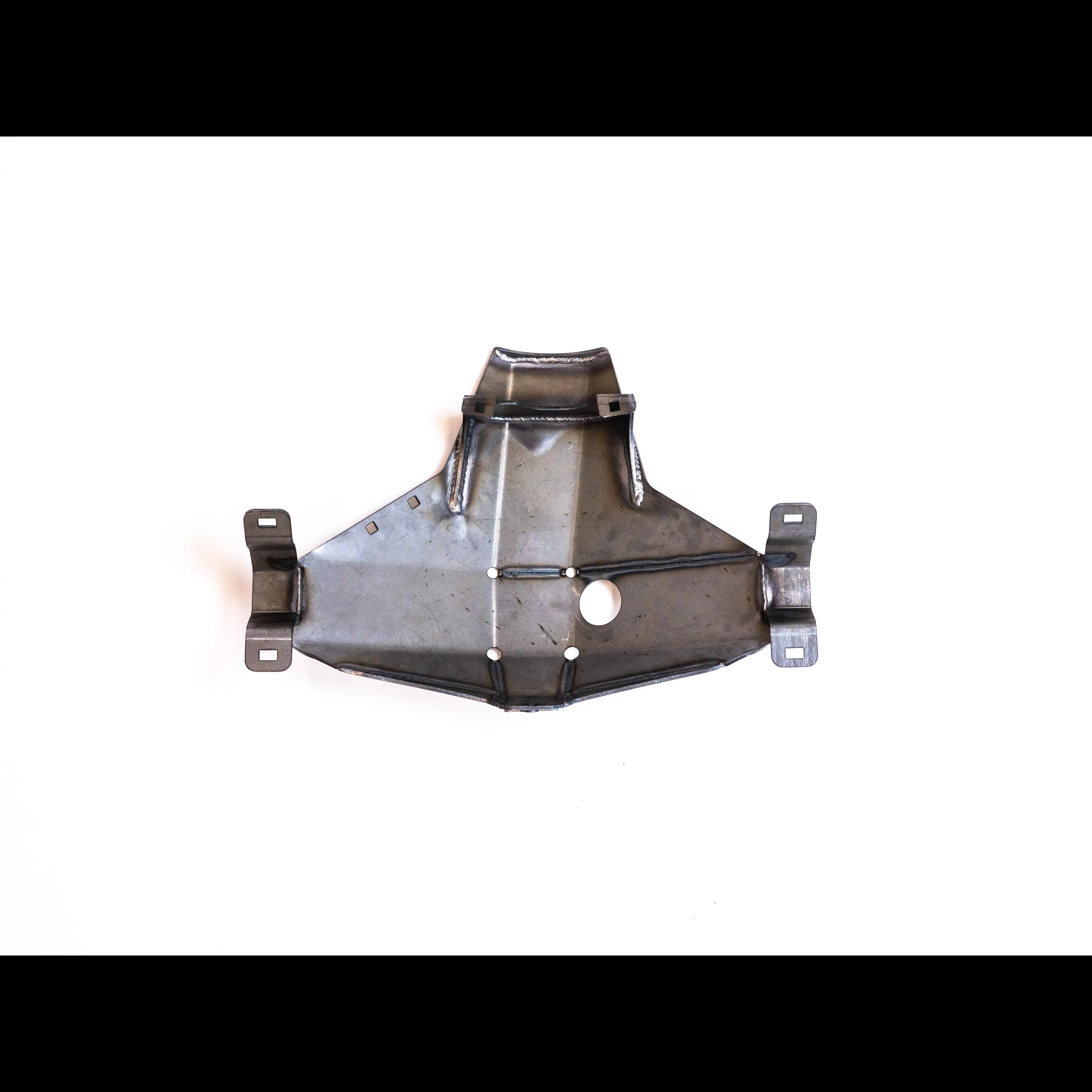 Steel rear differential skid plate for Toyota Tacoma 2005-2015 on white background