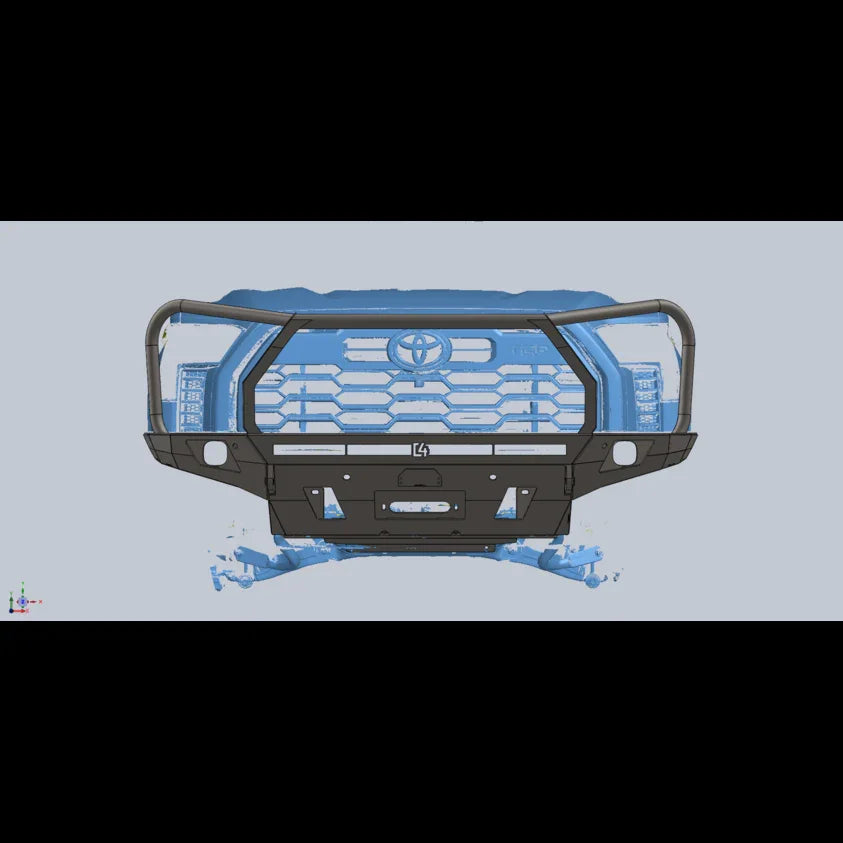 Toyota Tundra 3rd Gen 2022 front bumper with grille guard, overland vehicle accessory