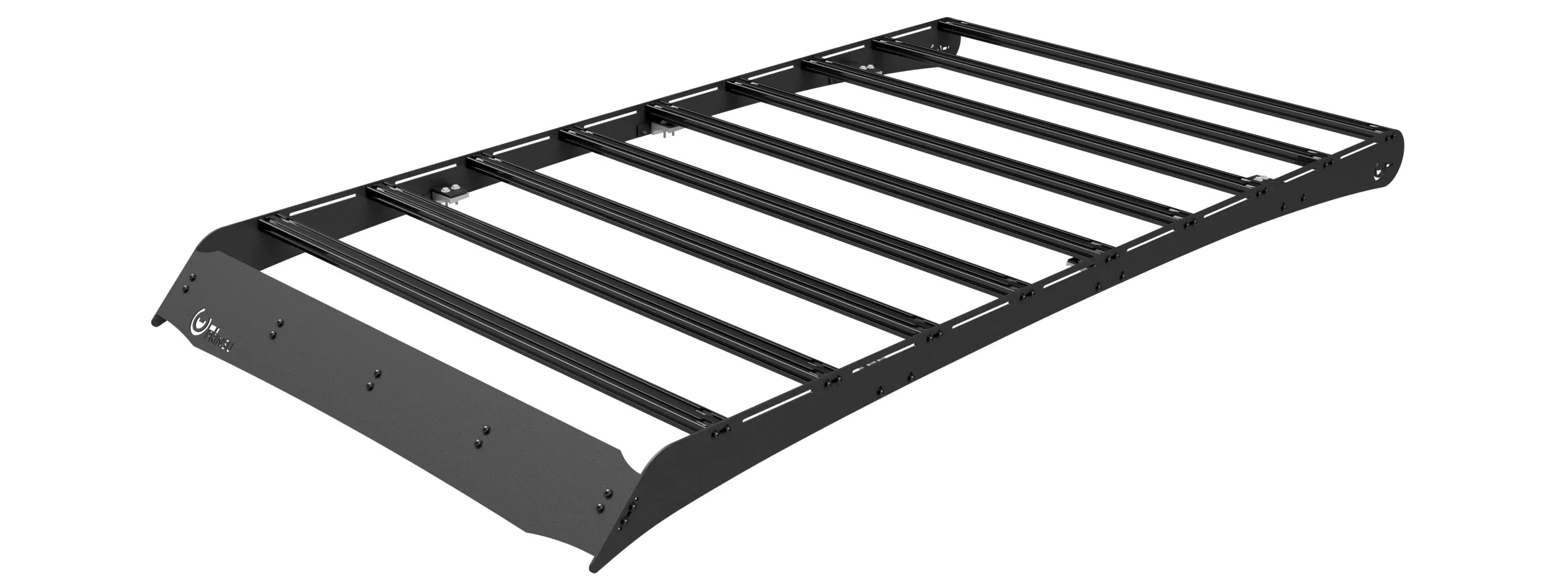 Black metal roof rack for overlanding vehicles, ideal for Toyota, Jeep, or Ford models