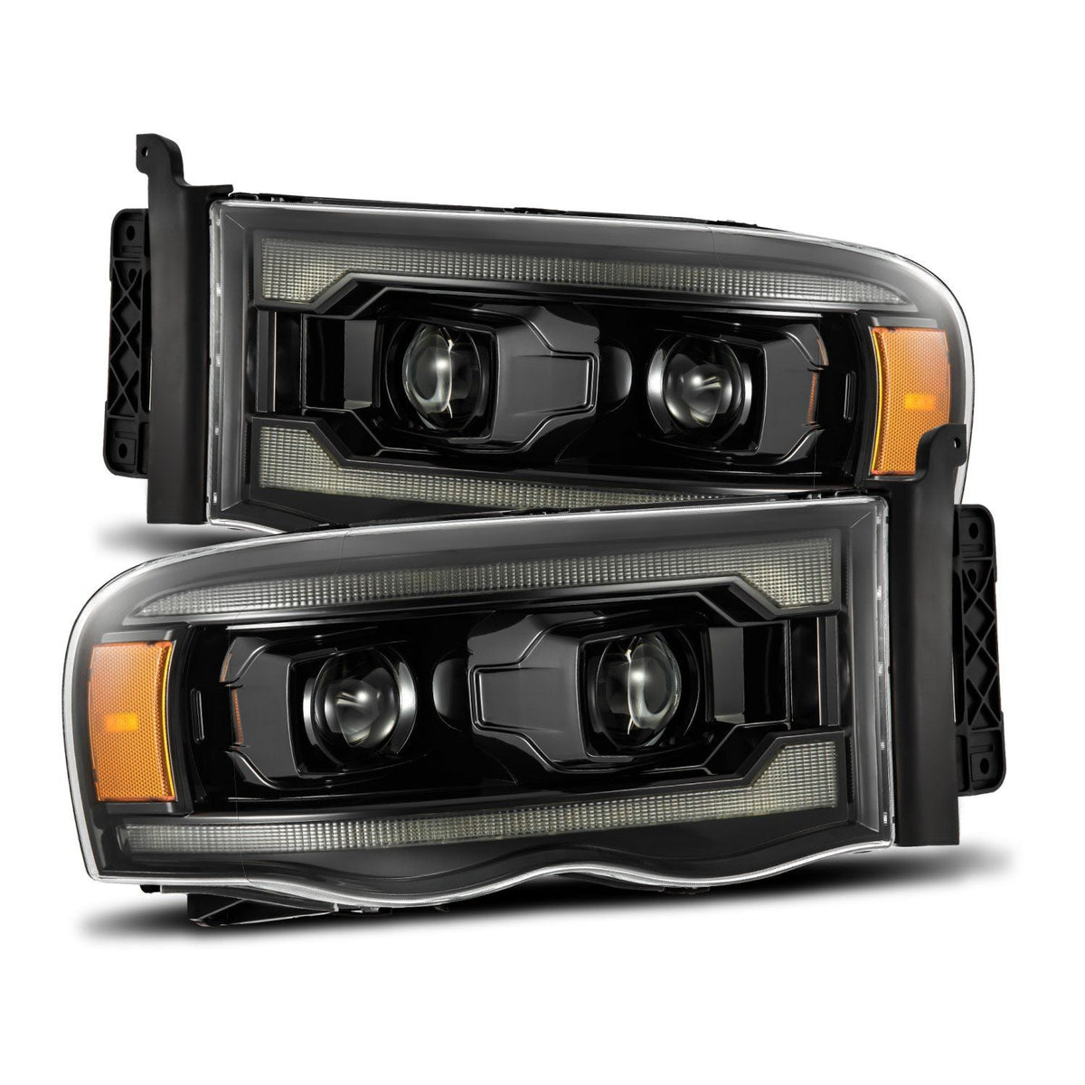 AlphaRex LUXX-Series LED Projector Headlights for Ram 1500 / Ram 2500/3500 - Alpha-Black