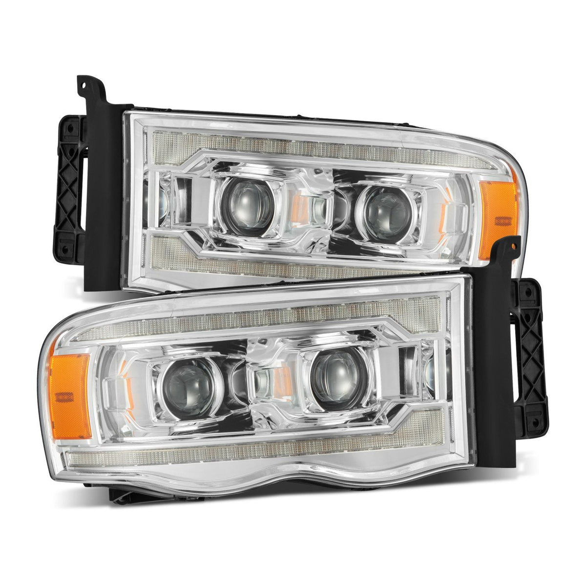 AlphaRex LUXX-Series LED Projector Headlights for Ram 1500 / Ram 2500/3500 - Chrome