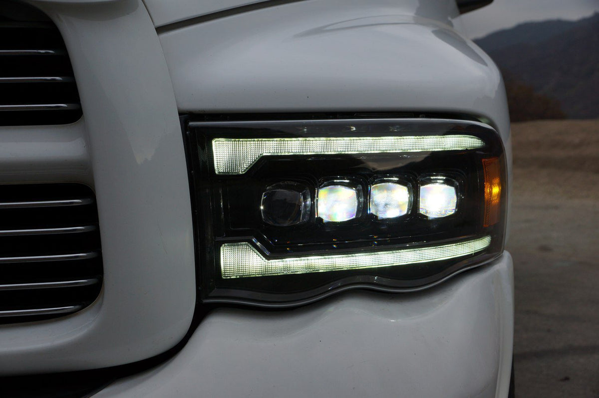 AlphaRex NOVA-Series LED Projector Headlights for Ram 1500 / Ram 2500/3500 - Alpha-Black