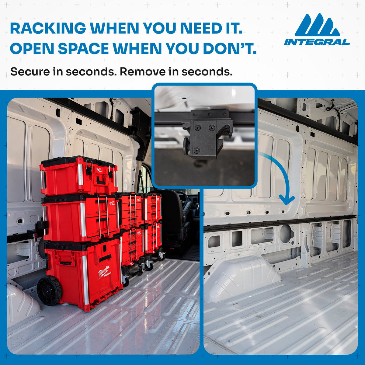 Integral Truck Stack Lock for Ford Transit Van Integral Rail