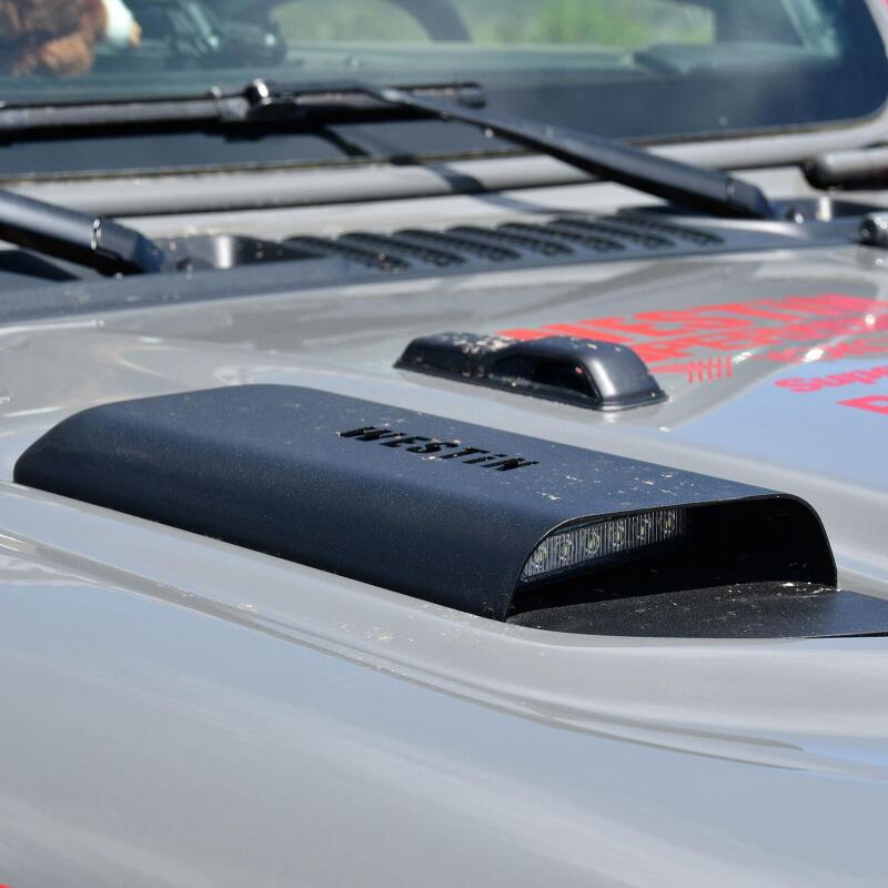 Westin LED Hood Scoops, Textured Black, fits Jeep Wrangler