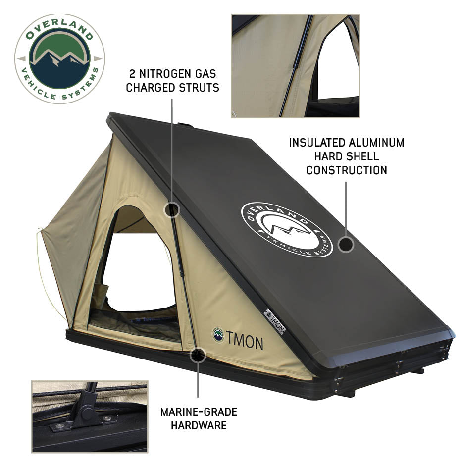 Overland Vehicle Systems LD TMON 2 person clamshell aluminum roof top tent - view 7