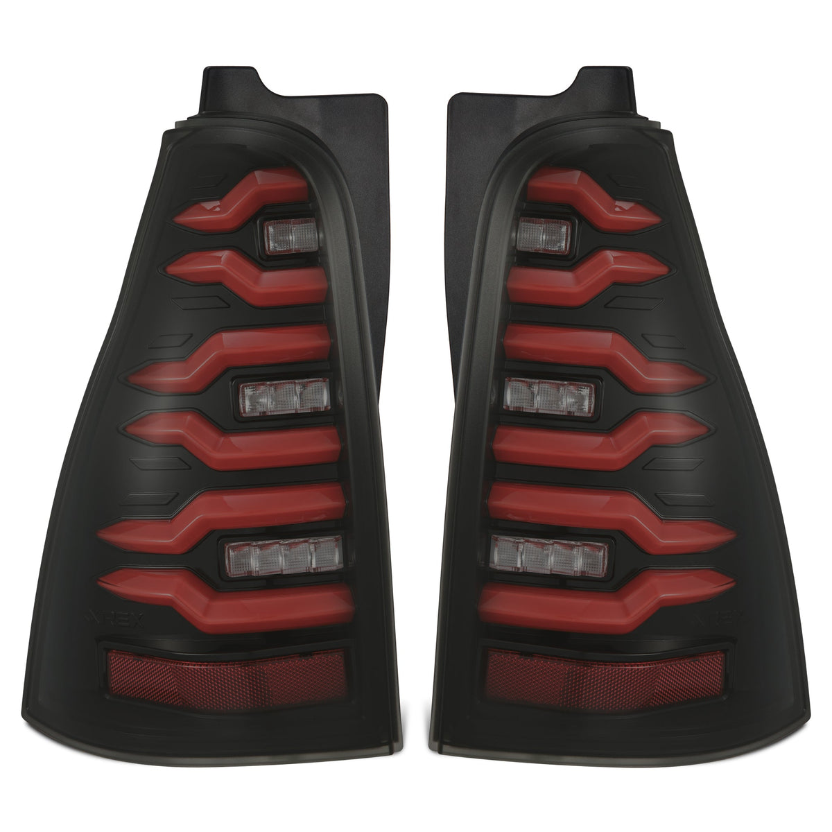 AlphaRex LUXX-Series LED Tail Lights for Toyota 4Runner - Black Red