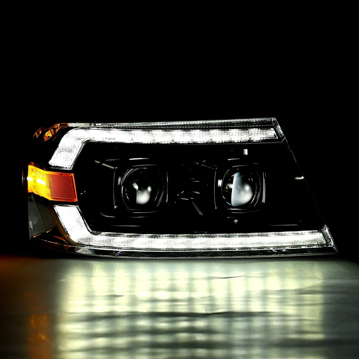 AlphaRex PRO-Series Halogen Projector Headlights for Ford F-150 - Alpha-Black
