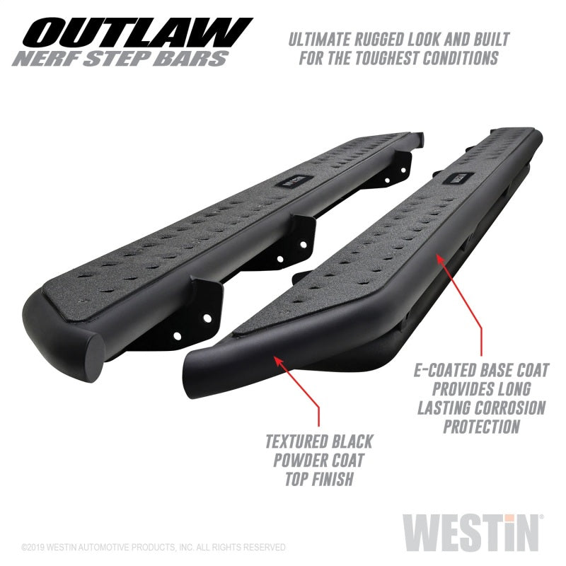 Westin Outlaw Nerf Step Bars, Crew Cab, fits Ram 1500
