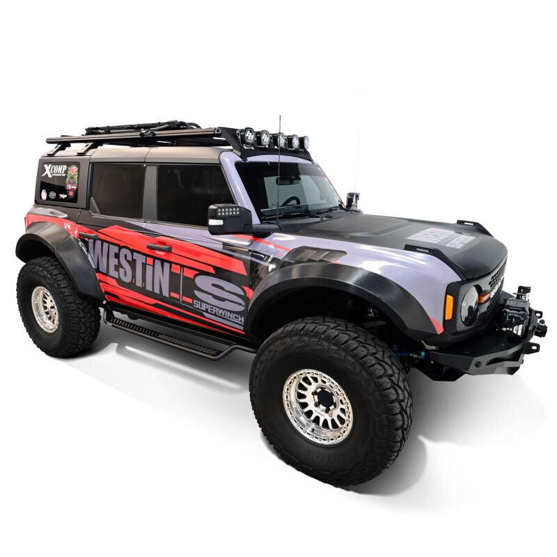 Westin Outlaw Drop Running Boards, 4-Door, Textured Black, fits Ford Bronco
